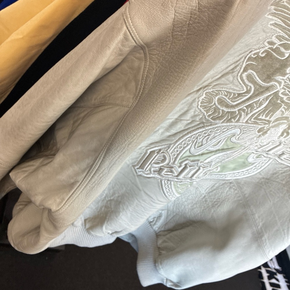 Vintage Pelle Pelle Men's Leather Jacket Size 50 Pre Owned Used Rare Cream Ivory - Picture 14 of 15